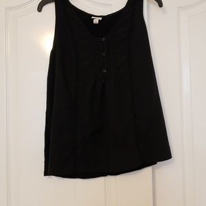 Black flowy tank